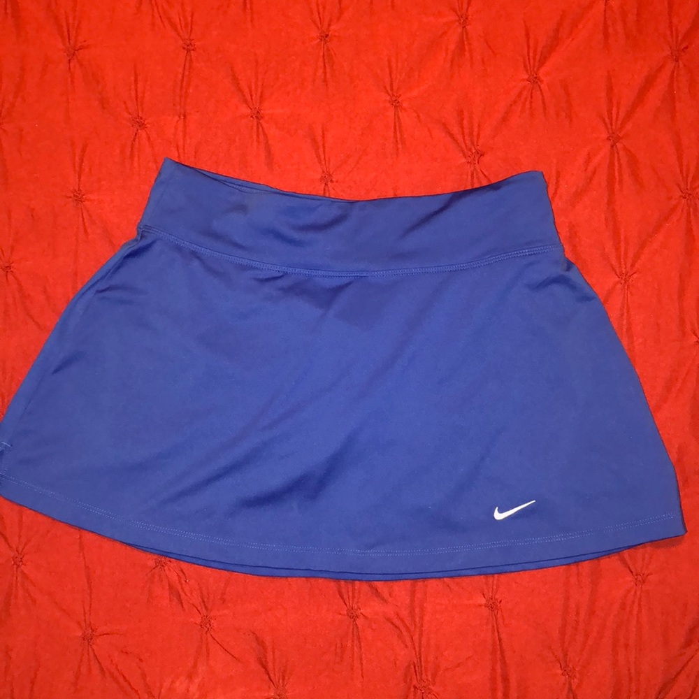 Blue Nike skort with clean croch area